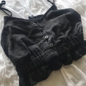 XS Black Zara Crop Top